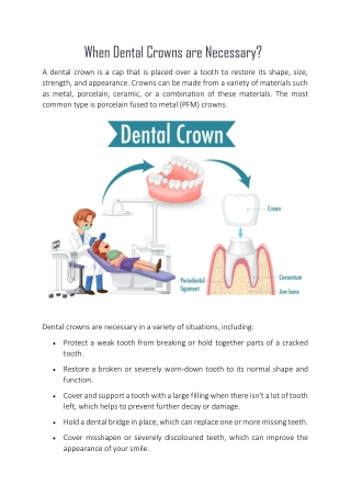 When Dental Crowns are Necessary