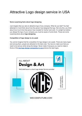 Attractive Logo design service in USA