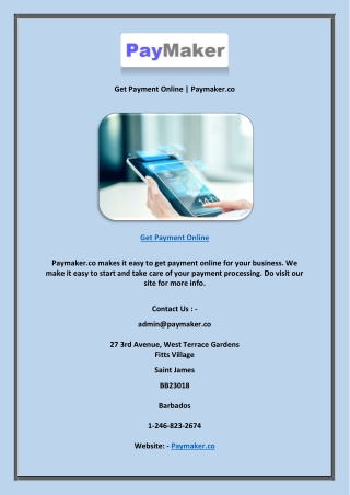 Get Payment Online | Paymaker.co