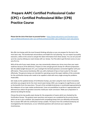 AAPC Certified Professional Coder (CPC)   Certified Professional Biller (CPB)