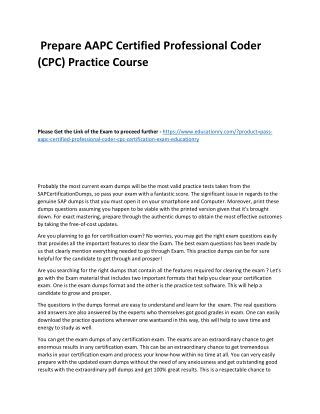 AAPC Certified Professional Coder (CPC)