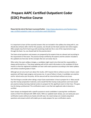 AAPC Certified Outpatient Coder (COC)