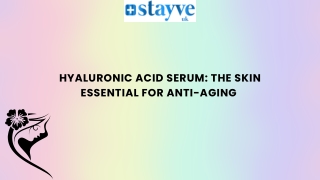 Stayve Hyaluronic Acid Face Serum