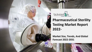 Pharmaceutical Sterility Testing Market Growth Trajectory, Key Drivers And Trend