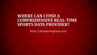 Where can I find a comprehensive real-time sports data provider