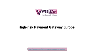 High-risk Payment Gateway Europe - WebPays