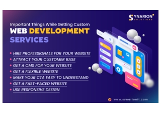 Important Things While Getting Custom Web Development Services