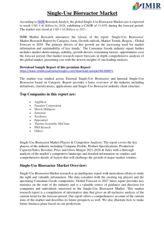 Single-Use Bioreactor Market