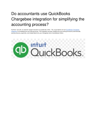 QuickBooks Chargebee integration