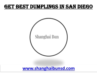 Get Best Dumplings in San Diego