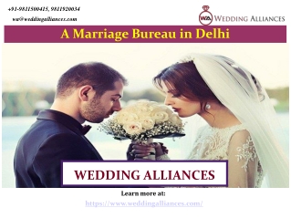 A Marriage Bureau in Delhi