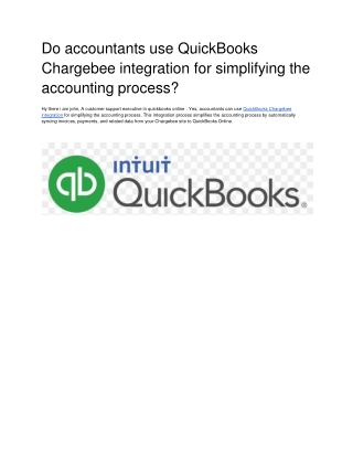 QuickBooks Chargebee integration