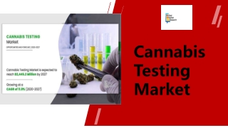 Cannabis Testing Market to grow at highest CAGR to 2027