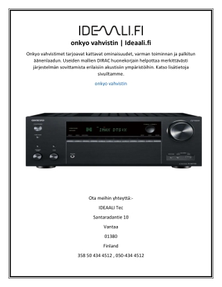 onkyo vahvistin