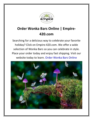 Order Wonka Bars Online  Empire-420.com