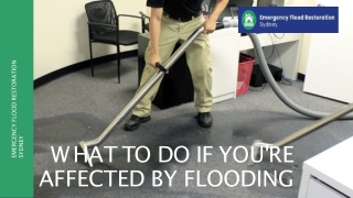 What to do if you're affected by flooding