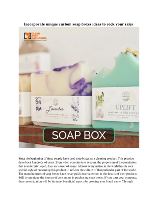 Custom Soap Boxes