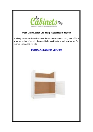 Bristol Linen Kitchen Cabinets | Buycabinetstoday.com