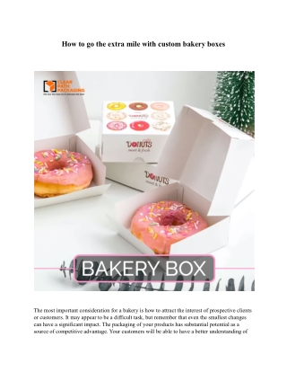 Custom Bakery Boxes
