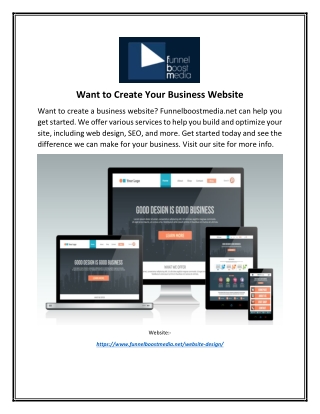Want to Create Your Business Website