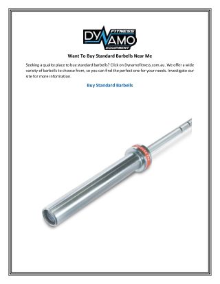 Want To Buy Standard Barbells Near Me
