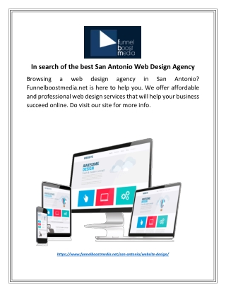 In search of the best San Antonio Web Design Agency