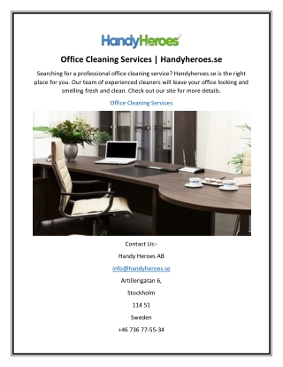 Office Cleaning Services  Handyheroes.se