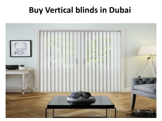 Buy Vertical Blinds In Dubai