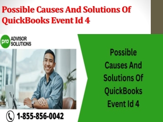 Possible Causes And Solutions Of QuickBooks Event Id 4