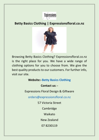 Betty Basics Clothing | Expressionsfloral.co.nz