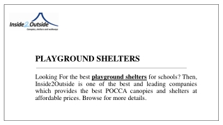 Playground shelters | Inside2Outside.co.uk
