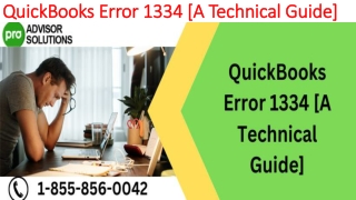 Best methods to deal with QuickBooks Error 1334