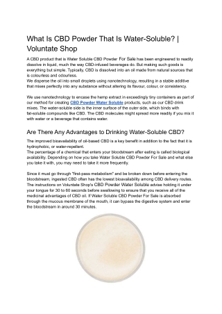 What Is CBD Powder That Is Water-Soluble_ _ Voluntate Shop