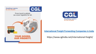 International Freight Forwarding Companies in India