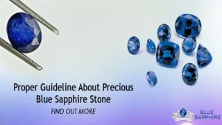 Proper Guideline About Precious Blue Sapphire Stone