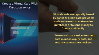 Create Virtual Card With Cryptocurrency