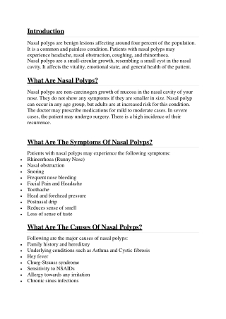 What Are Nasal Polyps Explained By Dr. Ameet Kishore