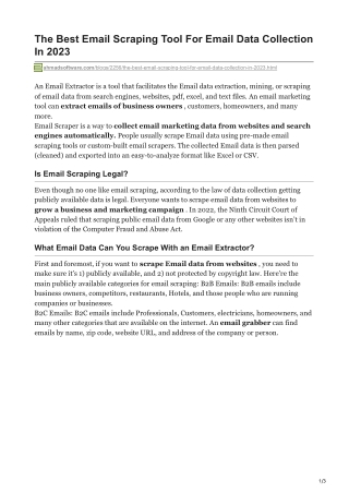 The Best Email Scraping Tool For Email Data Collection In 2023