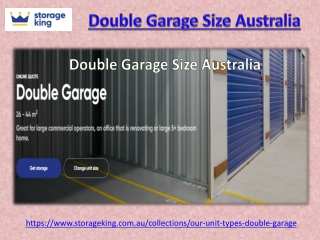 Double Garage Size Australia PPT