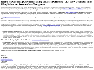 Chiropractic Billing Services in Oklahoma