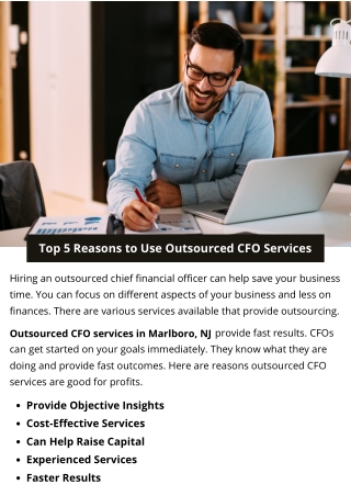 Top 5 Reasons to Use Outsourced CFO Services