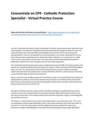CP4 - Cathodic Protection Specialist - Virtual