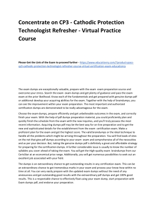 CP3 - Cathodic Protection Technologist Refresher Course - Virtual
