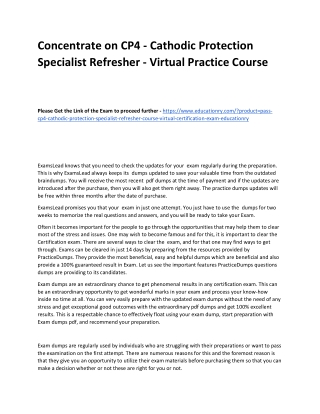 CP4 - Cathodic Protection Specialist Refresher Course - Virtual