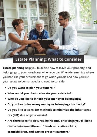 Estate Planning: What to Consider