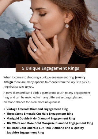 5 Unique Engagement Rings