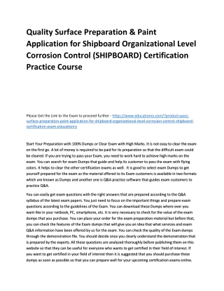 Surface Preparation & Paint Application for Shipboard Organizational Level Corro