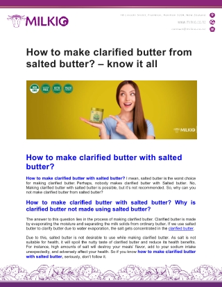 how to make clarified butter with salted butter