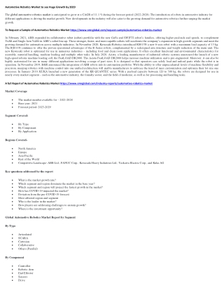 Automotive Robotics Market