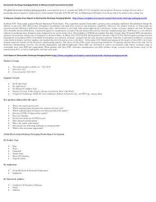 Electrostatic Discharge Packaging Market